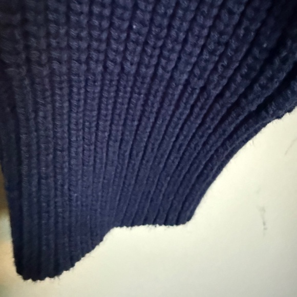 Code x Mode Navy White Varsity Cropped V Neck Sweater Size Large Preppy - Picture 4 of 11